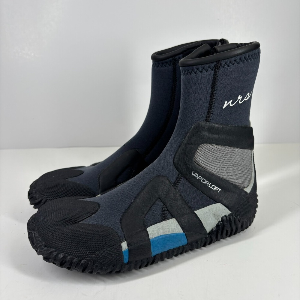 NRS Women's US 7 Black/Gray Neoprene Zip Paddle Wetshoes Water Boots Kayak Shoes